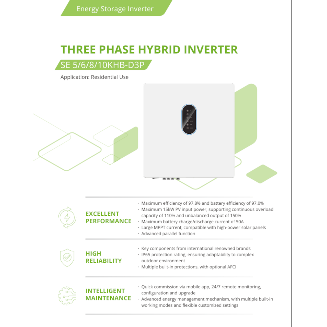 Drei Phasen Hybid Inverter
